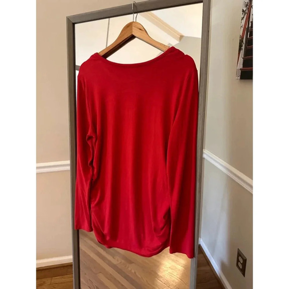 Como Vintage Blouse Women's XXL Red - Picture 4 of 5